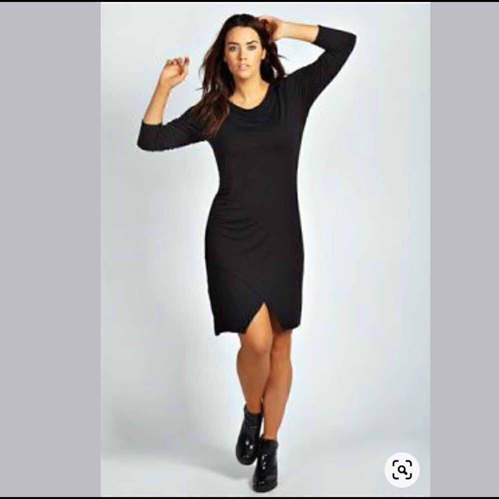 2/$30 BOOHOO Asymmetric Hem Fitted Dress